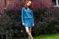 Трикотажное платье - туника женское Ru201305