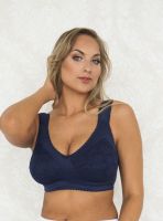 Bra pitted 5858A blue "Kudreshov" for large breasts with confident support