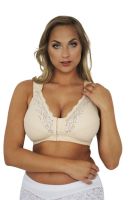Underwire bras with front closure.
